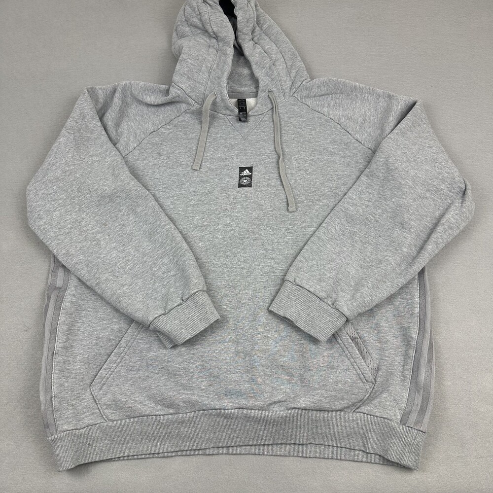 Charlotte FC Hoodie Men Extra Large Gray Adidas Sweatshirt Pullover Soccer XL *